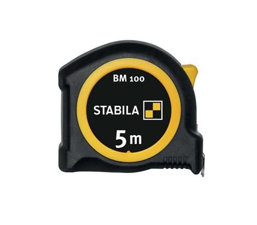Stabila Taschenbandmaß BM 100 5 m metrische Skala - 19568