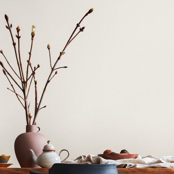 Quadratischer Teppich mit Textilmuster