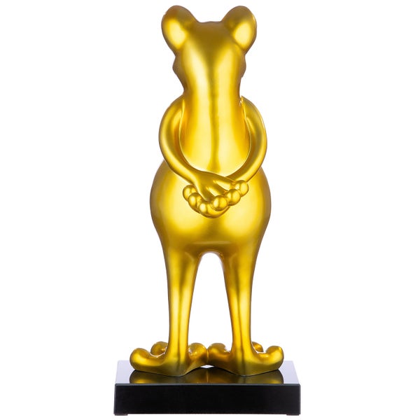 Skulptur GILDE Dekoration Höhe 68cm Breite 30cm goldfarben Kunstharz