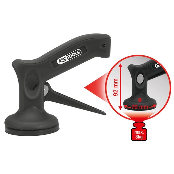 KS TOOLS Einhand-Mini-Saugheber 8kg Ø 70 mm - 140.1015