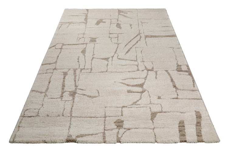 Kurzflor Teppich Creme Beige Nils WECONhome 120x170 cm