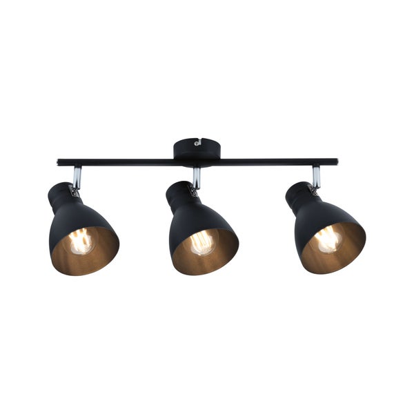 Spotlight Davy E27 230V max. 3x20W dimmbar Schwarz