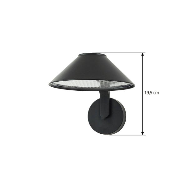 Lindby LED Wandleuchte außen Capelo (Modern) in Schwarz aus Aluminium (1 flammig, ) - Außenwandleuchten Wandlampe Led Außenlampe Outdoor für Außenwand/Hauswand Haus Terrasse &