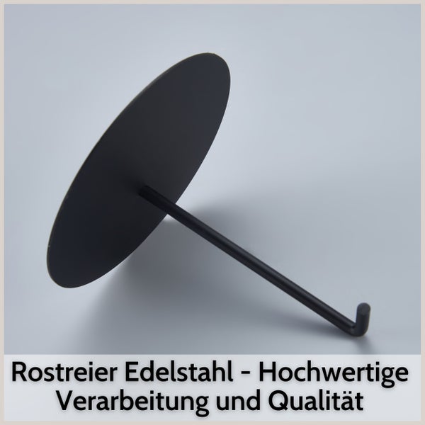 DEKAZIA® Toilettenpapierhalter ohne Bohren schwarz Toilettenpapierhalter schwarz matt Klopapierhalter ohne Bohren Klorollenhalter ohne Bohren Klopapierhalter Toilettenpapierhalter WC Papier Halterung
