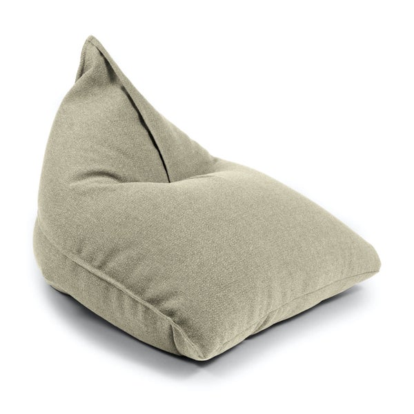 mokebo Sitzsack für Kinder und Erwachsene 'Der Schlitten', nachhaltiger Bean Bag aus Recyclingstoff mit EPS-Perlen Füllung in Beige