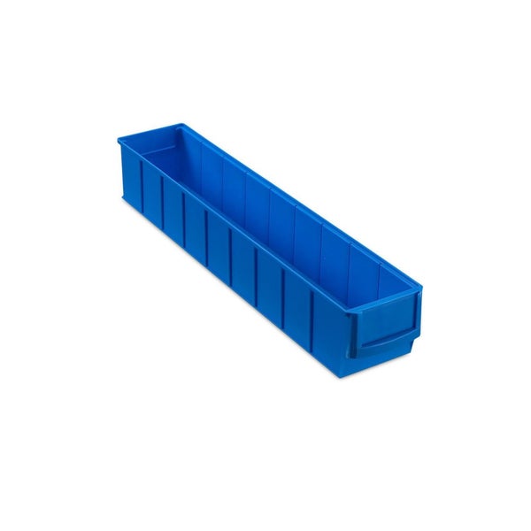 PROREGAL SparSet 5x Blaue Indurstriebox 500 S HxBxT 8,1 x 9,1 x 50 cm 2,8 Liter Sortimentskasten