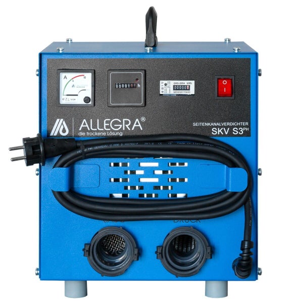 Allegra Seitenkanalverdichter SKV S3PH mit Messinstrumenten und Kabel