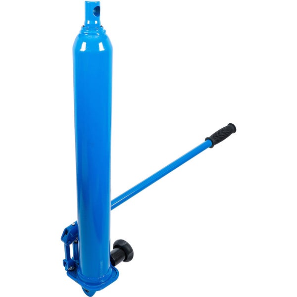 BGS technic Hydraulikzylinder, blau, 1000 Kilogramm Tragkraft, inklusive Pumpstange mit schwarzem Griff.