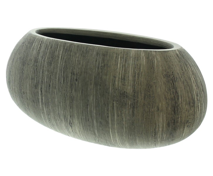Dekorative Pflanzschale mit Holzoptik