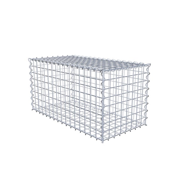 Gabione 80 cm x 40 cm x 40 cm (L x H x T), Maschenweite 5 cm x 5 cm, Spirale