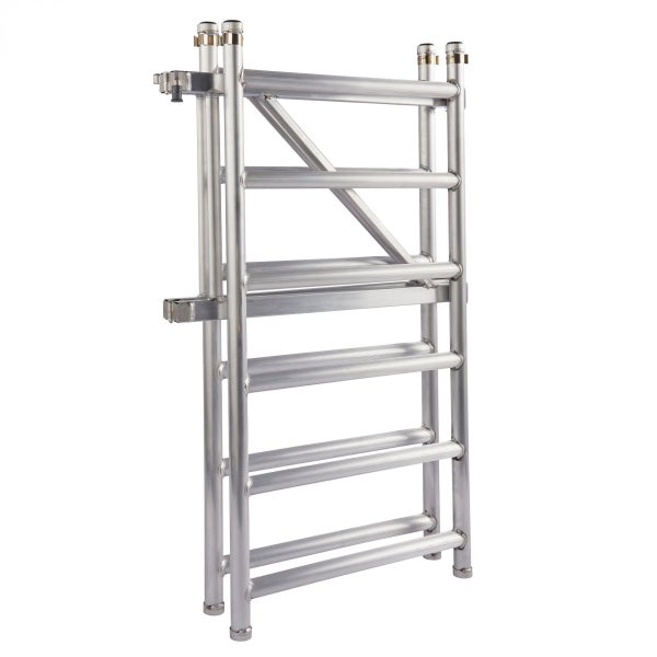 Klappbare Aluminium-Gerüsteinheit mit sechs Sprossen für ein Rollgerüst.