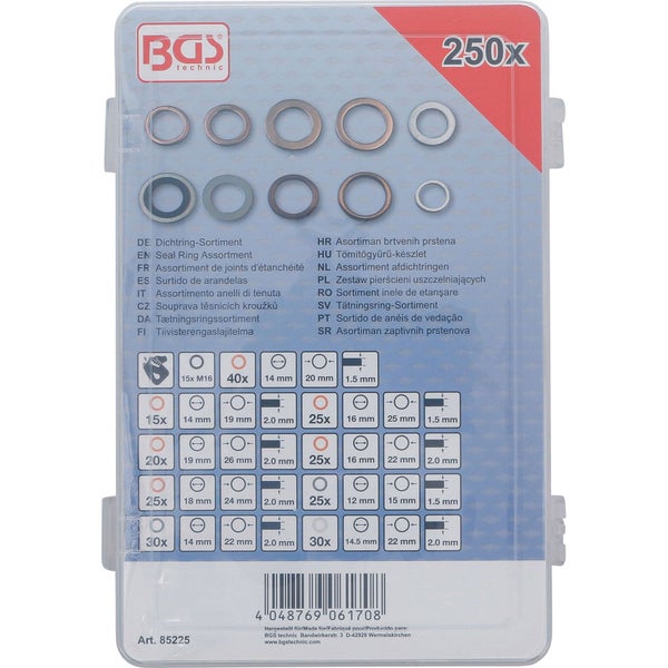 Dichtring Sortiment von BGS technic, 250 Stück