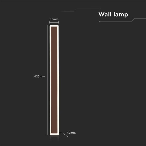 V-TAC VT-11117-C - Moderne LED-Wandleuchten - IP65 - Corten-Gehäuse - 17 Watt - 2160 Lumen - 3000K