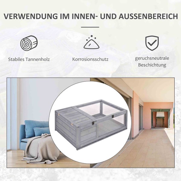 Produktmerkmale: Stabiles Tannenholz, Korrosionsschutz, Geruchsneutrale Beschichtung für Innen- und Aussenbereich