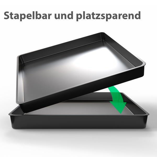 Stapelbare, platzsparende Backbleche