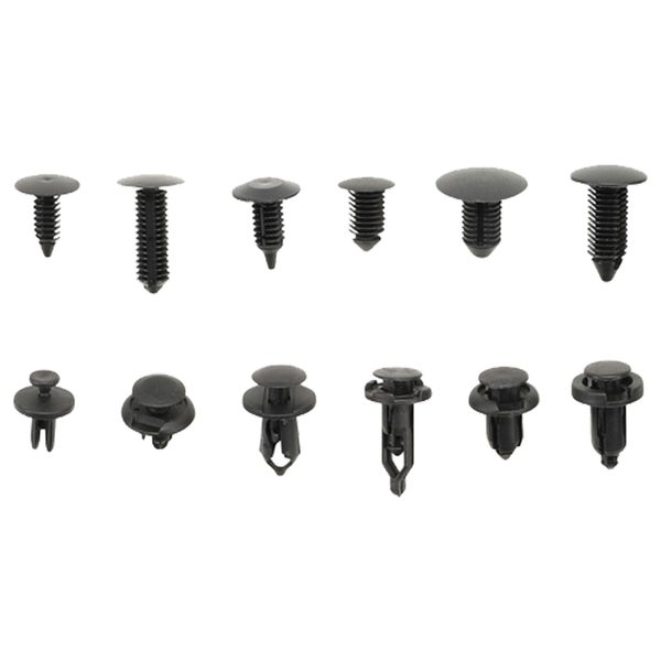 Verschiedene Befestigungsclips aus Kunststoff