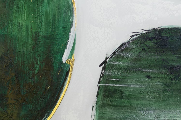 Handgemaltes Gemälde Acrylfarbe 60x90cm Grün