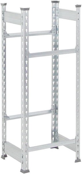 Getränkekistenregal mit zwei gefüllten Getränkekisten