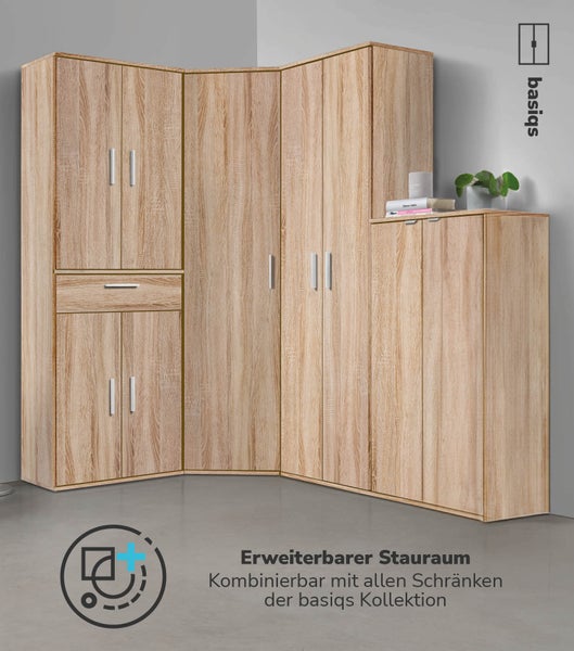mokebo Eckschrank in Braun 'Der Lange', Schrank, Aufbewahrungsschrank oder Mehrzweckschrank