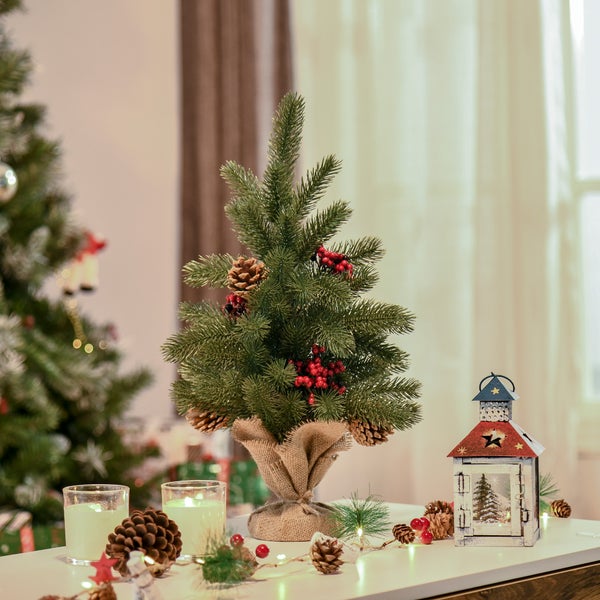 HOMCOM Weihnachtsbaum, Ø28 x 50 cm, PE, Grün