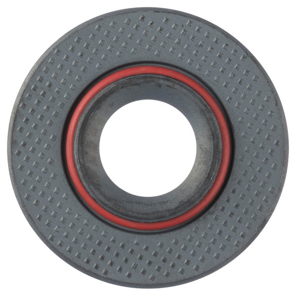 Metallflansch mit rotem Dichtungsring