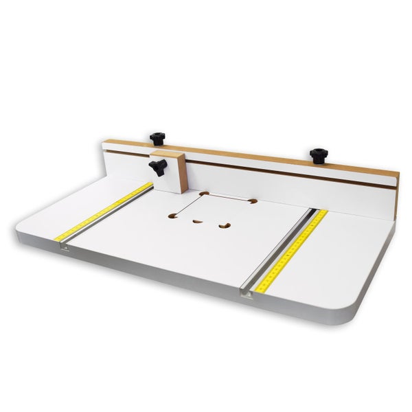 Frästisch mit Anschlag und Skala für Holzbearbeitung