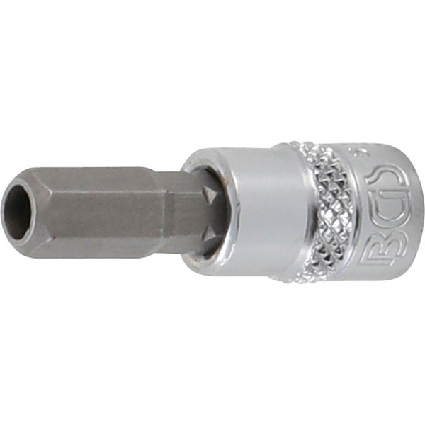 BGS Bit-Einsatz Antrieb Innenvierkant 6,3 mm (1/4) Innensechskant mit Bohrung 7 mm - 5156-7