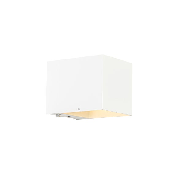 Set mit 2 Wandleuchten weiß mit Dimmer wiederaufladbar - Joris