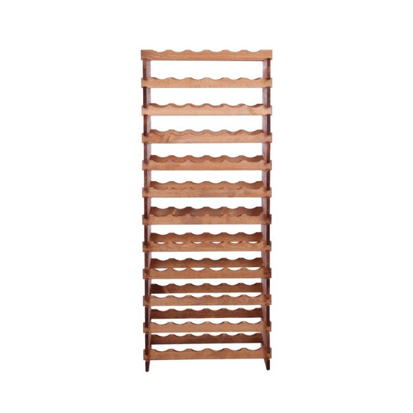 Weinregal VINOTECA FLEX PRO HxBxT 163x65x28cm 72 Flaschen auf 12 Ebenen Massives Kiefernholz Braun geölt