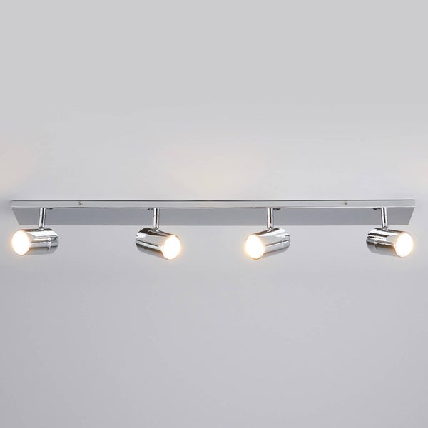 Lindby Deckenlampe Dejan (spritzwassergeschützt (Modern) in Chrom aus Metall (4 flammig, GU10) - Bad Deckenleuchte Lampe Badezimmerleuchte