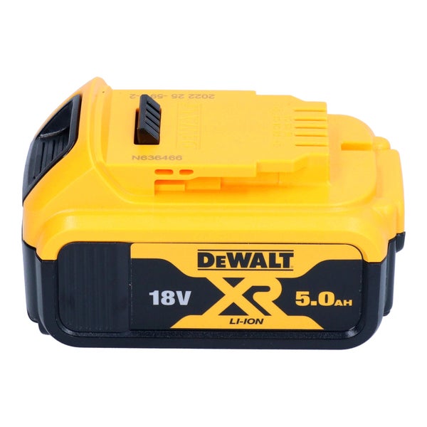 DeWALT 18 Volt XR Lithium-Ionen Akku mit 5,0 Amperestunden Kapazität.