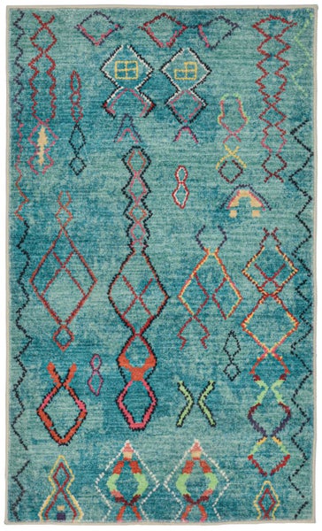 Farbenfrohe weiche Badematte Ariella Türkis 50x60 cm
