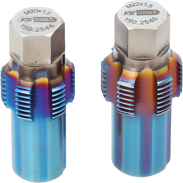 Zwei Gewindebohrer M20x1,5 und M22x1,5 von KS Tools