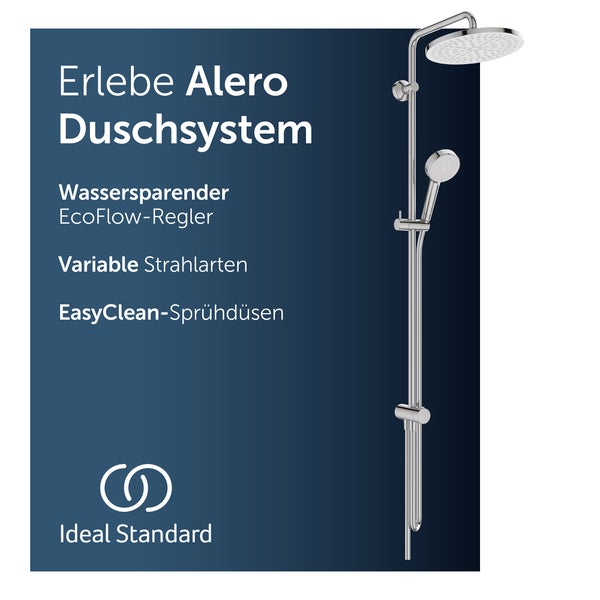 Alero Duschsystem mit Kopfbrause und Handbrause