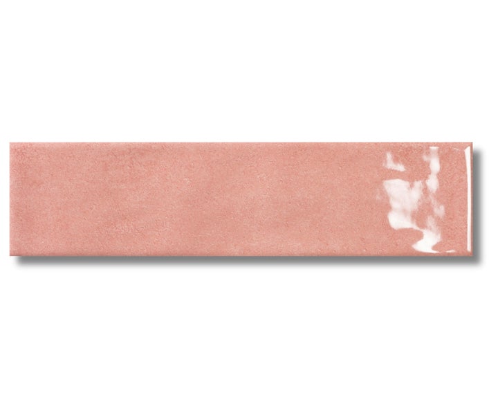 Feinsteinzeug Wandfliese Harlequin Rose 7 x 28 x 0,85 cm glasiert poliert Rundkante