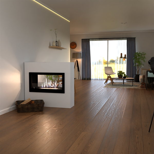 GLOW FIRE Ethanol Kamin 'Ulstein' | Ethanolofen in weiß mit 3 Std. Brenndauer und 2 KW Heizleistung | BxHxT: 110x100x30 cm