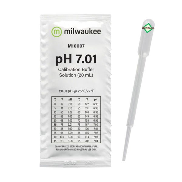 Milwaukee pH-Kalibrierlösung 7,01 – 20 ml für präzise Wasseranalyse und zuverlässige pH-Messgeräte-Kalibrierung
