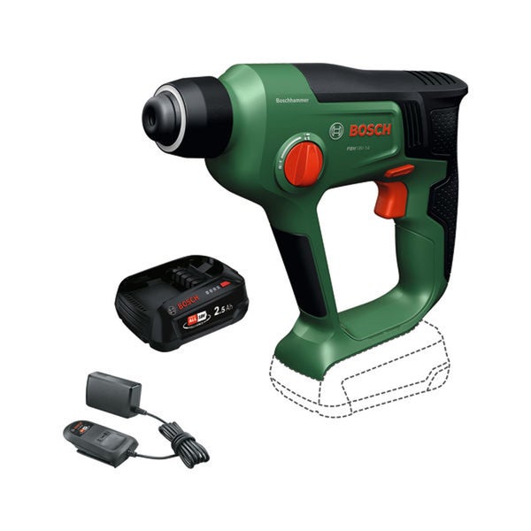 Bosch Akku Bohrhammer PBH 18 LI mit Akku Ladegerät und Ladestation
