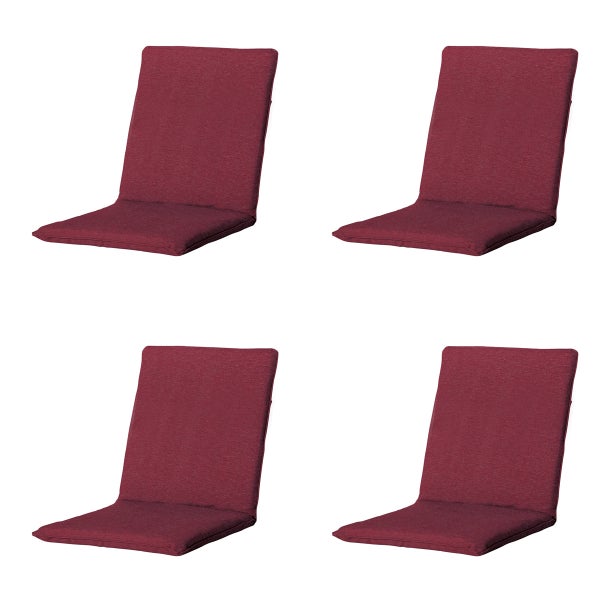 Stuhlauflage Stapelstuhl Panama bordeaux - ca. 97x49 cm - 4er-Set