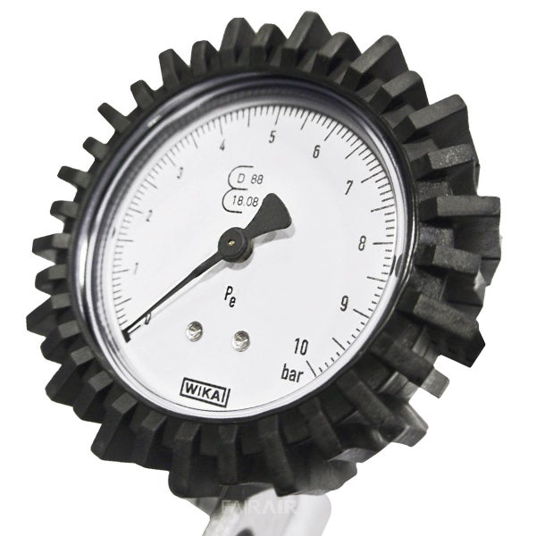 FAIRAIR Reifenfüller RF-G-SET, geeicht, mit 37 cm Schlauch + 5er Adapter Set, FA30003