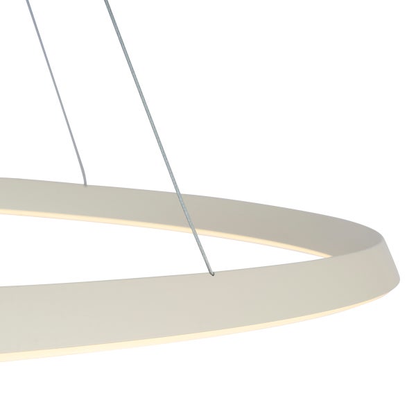 Runde Hängeleuchte mit Seilaufhängung