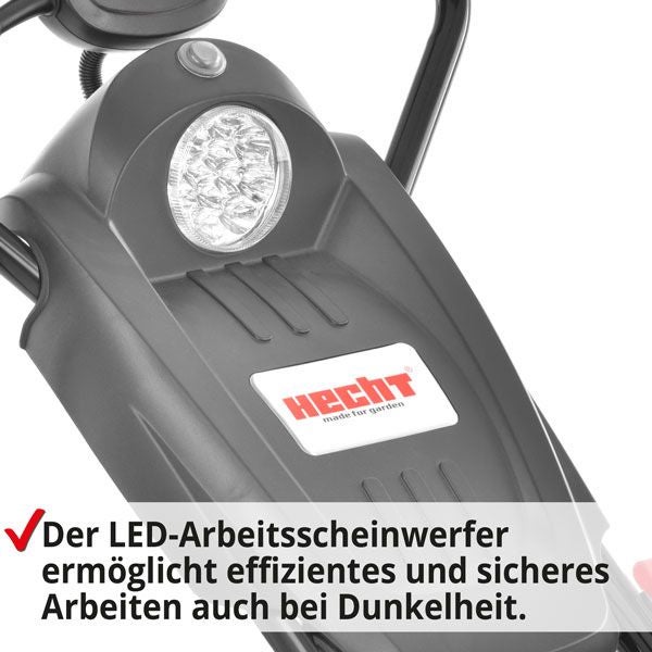 Nahaufnahme eines LED-Arbeitsscheinwerfers von Hecht.