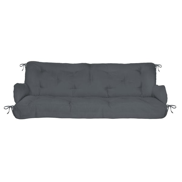Beautissu Flair HS Hollywoodschaukelauflage 180x50x8cm Graphitgrau