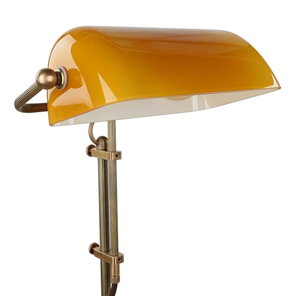 Tischleuchte mit Glasschirm