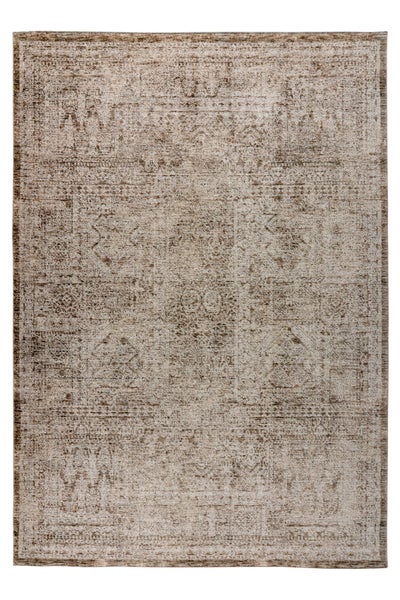 Rechteckiger Teppich im Vintage Design mit orientalischem Muster für den Wohnbereich