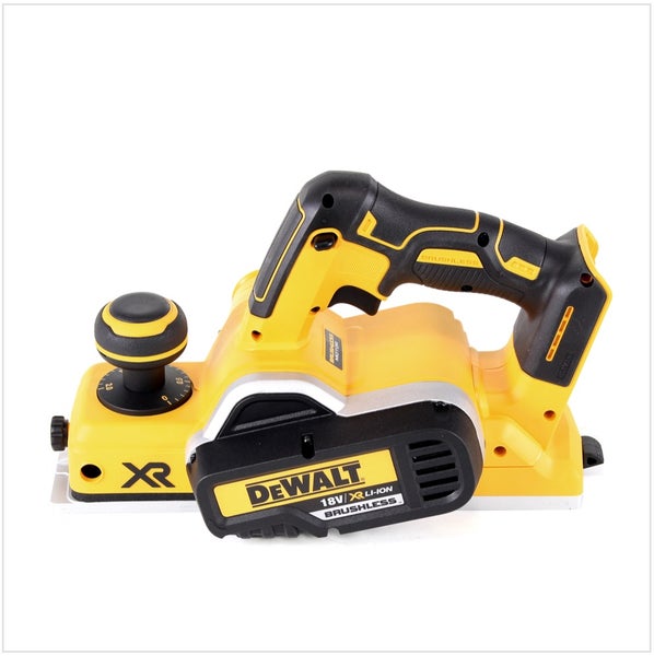 DeWalt Akku-Hobel mit bürstenlosem Motor, 18 Volt, XR Lithium-Ionen-Technologie, ergonomischer Griff, Tiefeneinstellung.