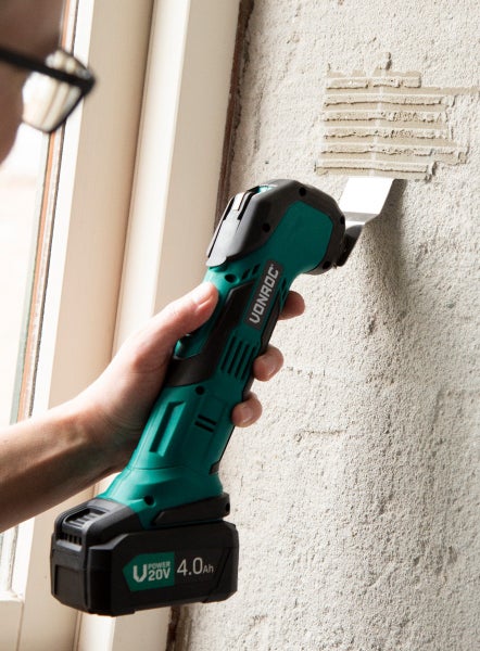 VONROC Akku-Multiwerkzeug 20V, Komplettset mit 1x 4.0Ah Akku, Schnellladegerät, Zubehör und Aufbewahrungstasche