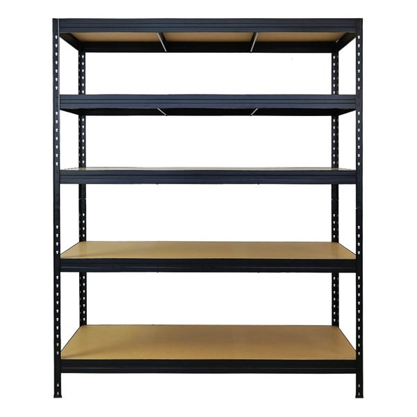 PROREGAL Mega Deal 2er-Sparset Schwerlastregal Rivet HxBxT 180x150x60 cm Fachlast 250kg Schwarz