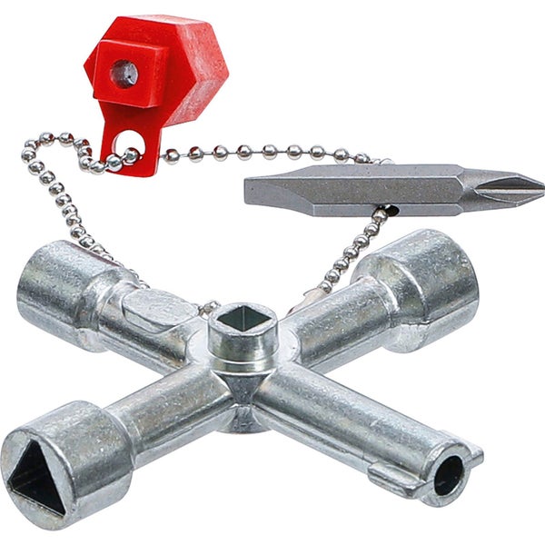 Multifunktionsschlüssel mit Bit und Kette