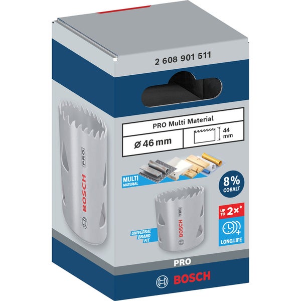 Bosch PRO Multi Material Lochsäge 46 mm mit Gewinde - 2608901511